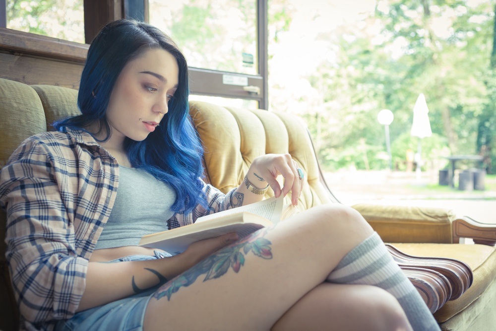 Teenager reading