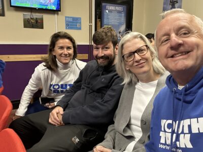 Group in waiting area